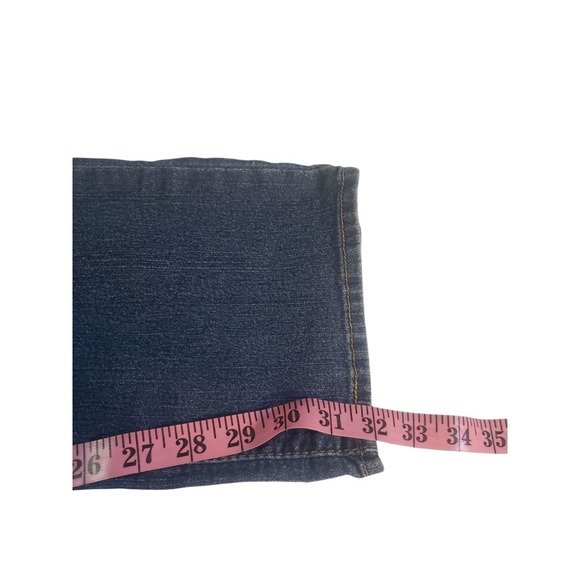 Levis Modern Straight Denim Jeans Womens 32X34 Blue Dark Wash Mid Rise Work Wear - Picture 12 of 13